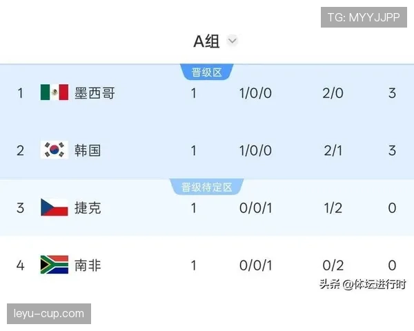 世界杯A组排名回顾：南非击败韩国拿到第二